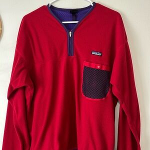 Red Patagonia fleece!